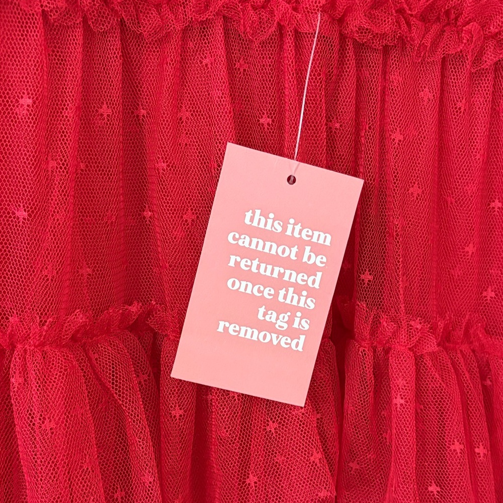 NWT Ivy City Co Red Star Tulle Maxi Dress 3X - Picture 6 of 15